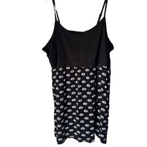 Torrid dress Black and White lip Patterned cotton jersey top half 4x NEW